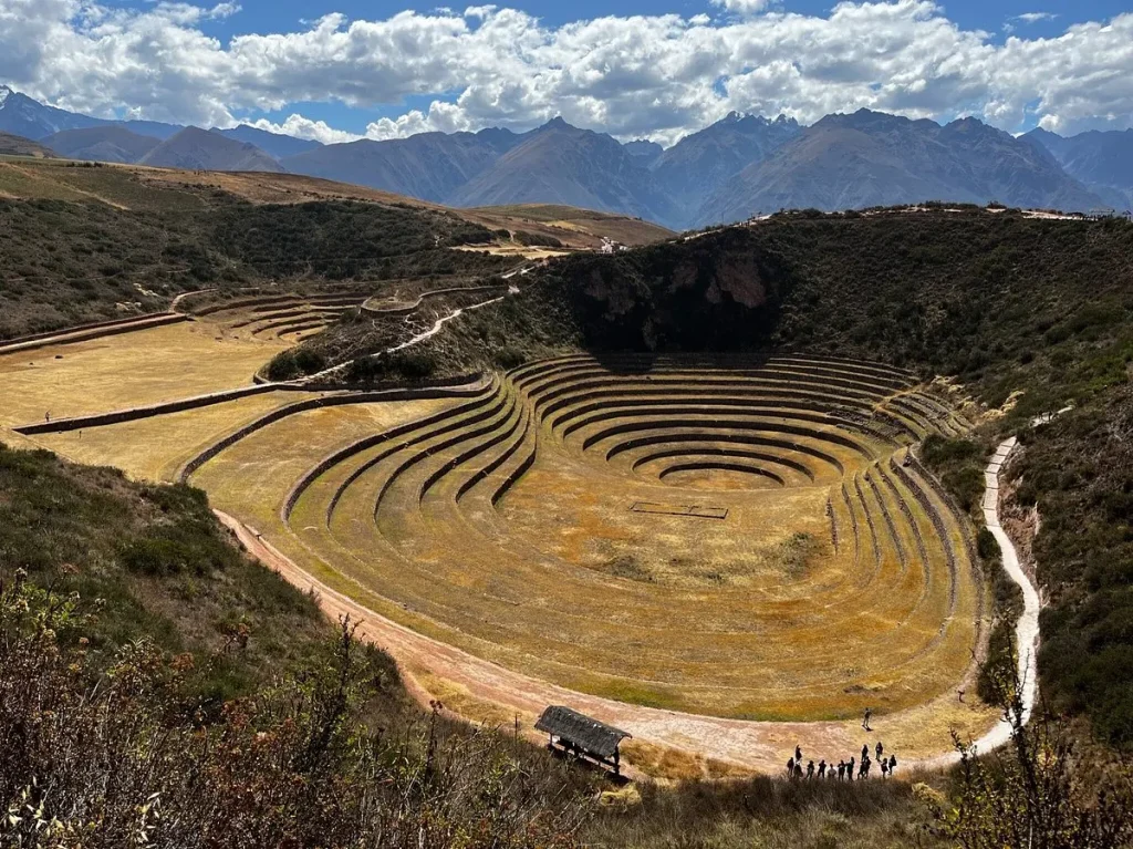 Sacred Valley in Peru with terraced hills, rivers, and traditional Andean villages